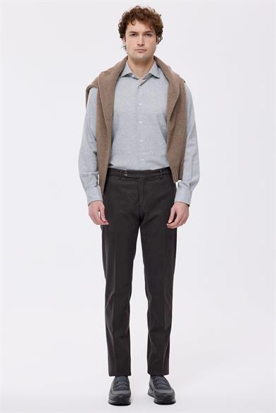 Kahverengi Pamuk Kaşmir Chino Pantolon