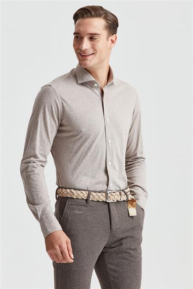 Kahverengi Pamuk Kaşmir Gömlek