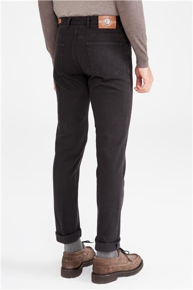 Kahverengi Pamuk Tencel Kanvas Pantolon