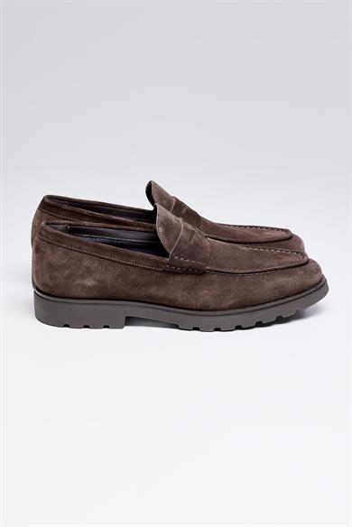 Kahverengi Süed Loafer 