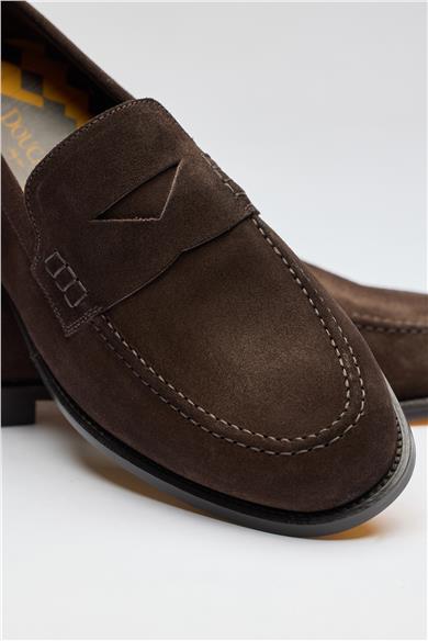 Kahverengi Süed Penny Loafer