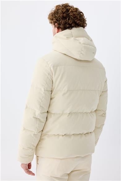 Kırık Beyaz Kadife Mont