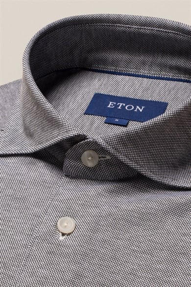 Koyu Gri Contemporary Pique Gömlek