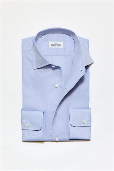 Koyu Mavi One-Piece Pamuk Gömlek