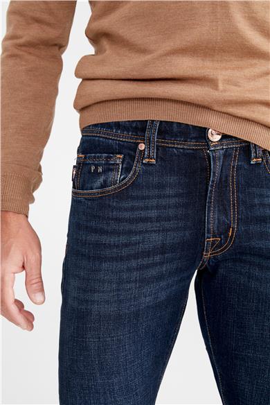 Koyu Mavi Vintage Denim Pantolon