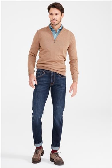 Koyu Mavi Vintage Denim Pantolon