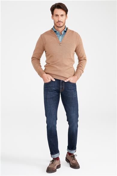 Koyu Mavi Vintage Denim Pantolon