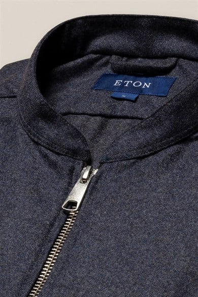 Koyu Mavi Yün Kaşmir Flannel Yelek