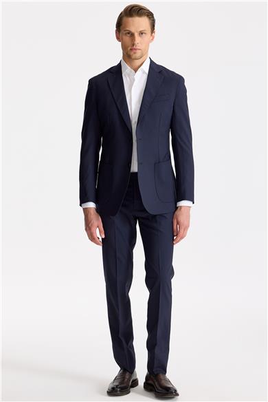 Lacivert Astarsız Yün Takım Elbise