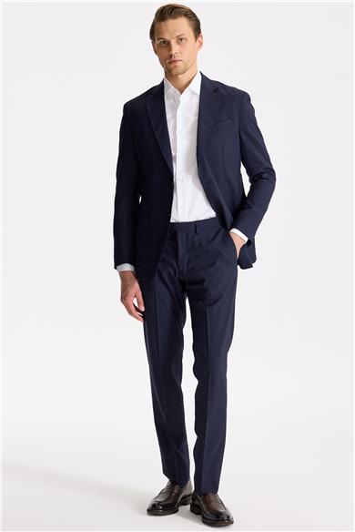 Lacivert Astarsız Yün Takım Elbise