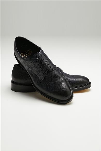 Lacivert Bağcıklı Derby Deri Ayakkabı