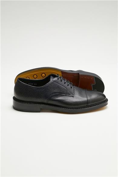 Lacivert Bağcıklı Derby Deri Ayakkabı