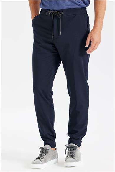 Lacivert Bağcıklı Jogger Teknik Pantolon