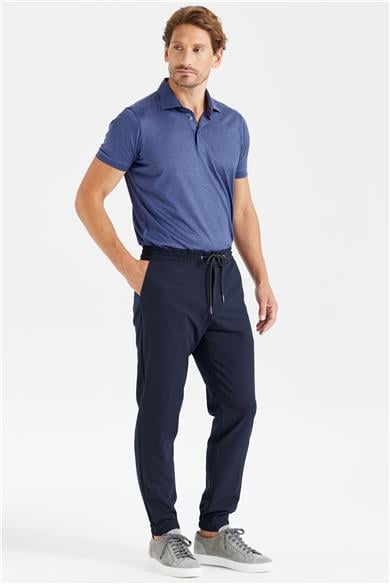 Lacivert Bağcıklı Jogger Teknik Pantolon