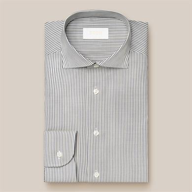 Lacivert Bengal Çizgili Merino Yün Gömlek 