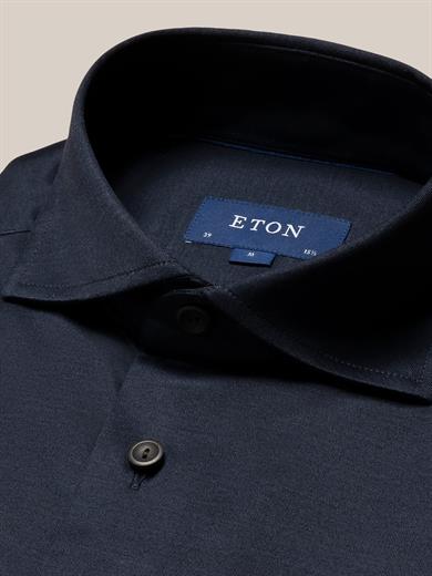 Lacivert Comfort Filo di Scozia Jersey Gömlek