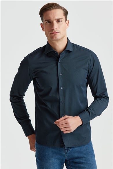 Lacivert Denim Gömlek