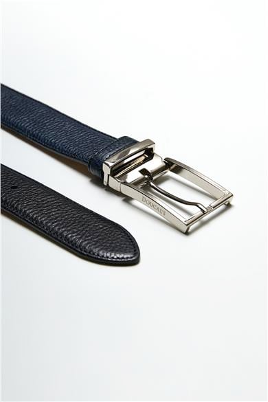 Lacivert Deri Erkek Kemer