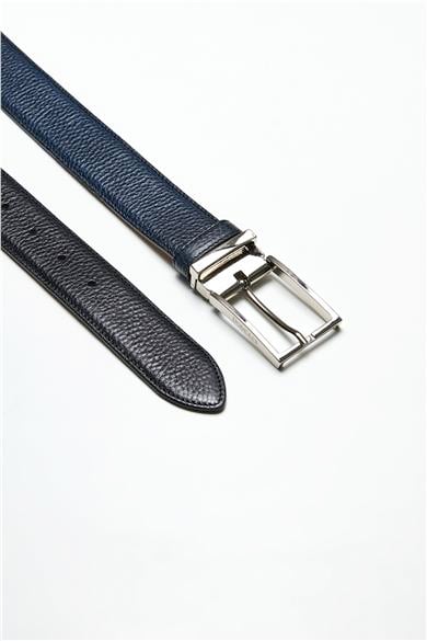 Lacivert Deri Erkek Kemer
