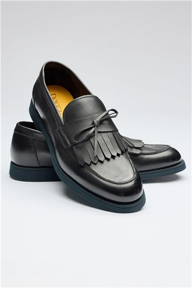 Lacivert Deri Loafer