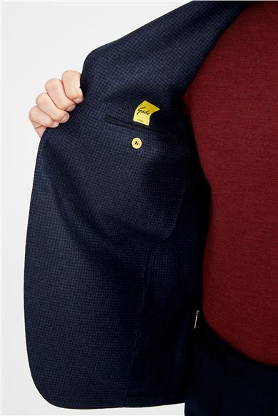 Lacivert Flannel Yün Ceket