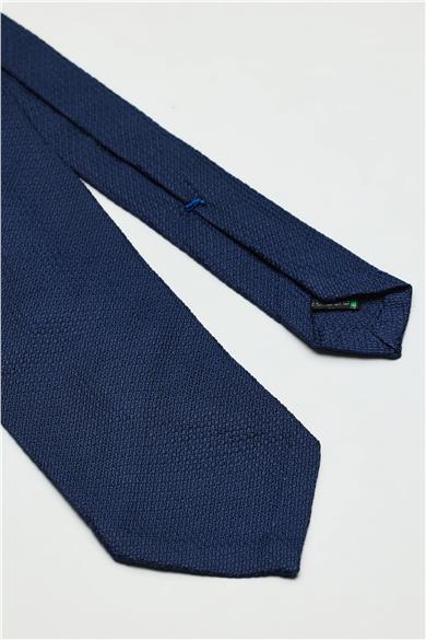 Lacivert Garza İpek Kravat