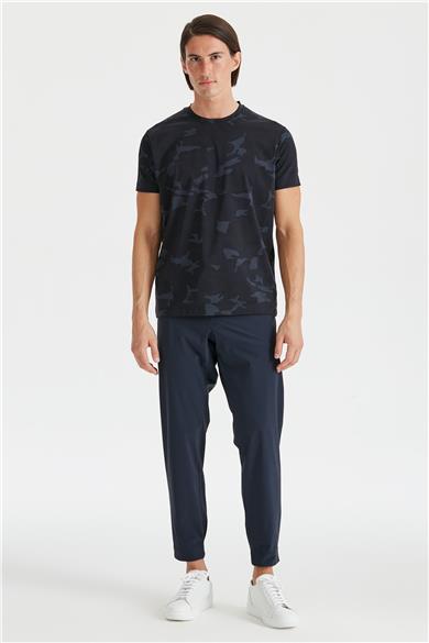 Lacivert Kamuflaj Teknik T-shirt