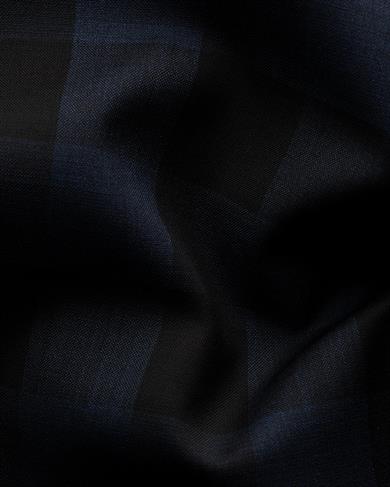 Lacivert Kareli Merino Yün Gömlek