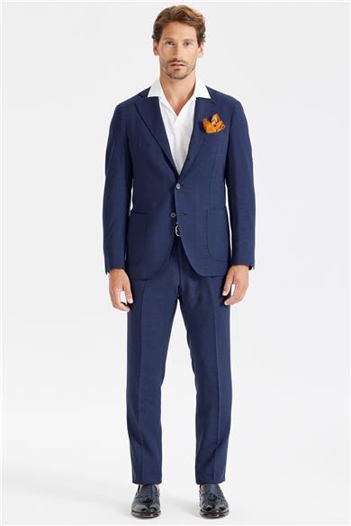 Lacivert Keten Takım Elbise