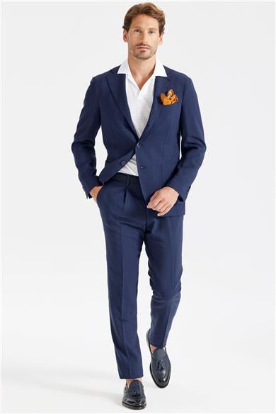 Lacivert Keten Takım Elbise