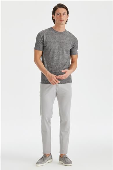 Lacivert Kısa Kollu Pamuk Triko