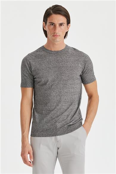 Lacivert Kısa Kollu Pamuk Triko