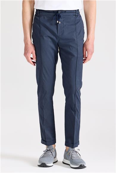 Lacivert Likra Pamuk Spor Pantolon