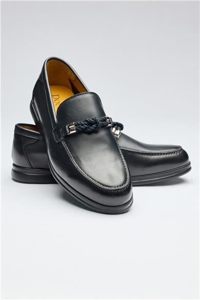 Lacivert Marine Deri Loafer