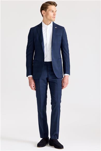 Lacivert Mavi Çizgili Takım Elbise