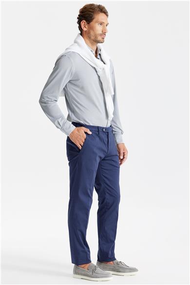 Lacivert Pamuk Chino Pantolon