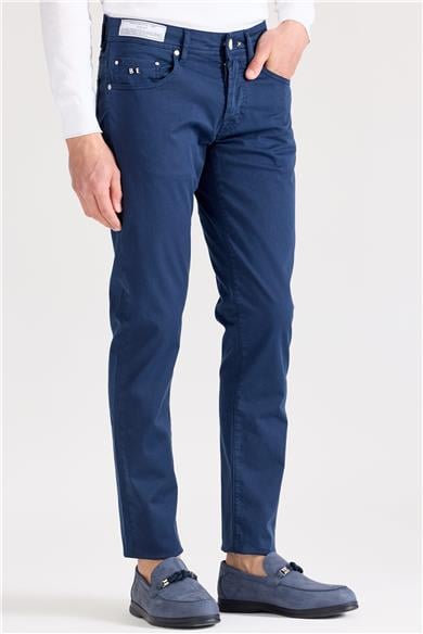 Lacivert Pamuk Chino Pantolon