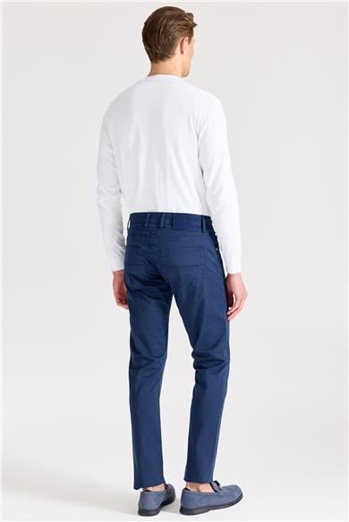 Lacivert Pamuk Chino Pantolon