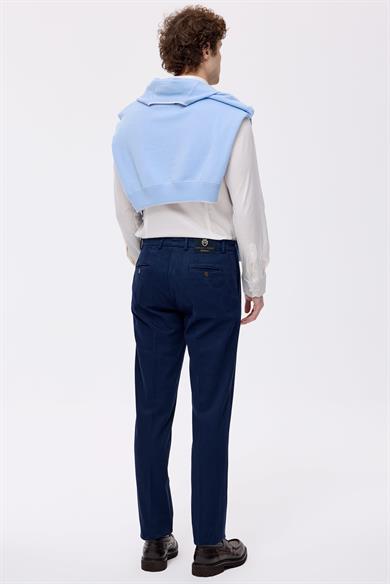 Lacivert Pamuk Kaşmir Chino Pantolon