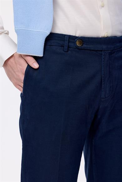 Lacivert Pamuk Kaşmir Chino Pantolon