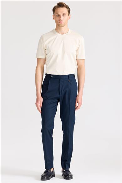 Lacivert Pamuk Pantolon 