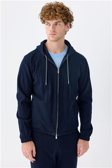 Lacivert Pamuk Teknik Takım Elbise