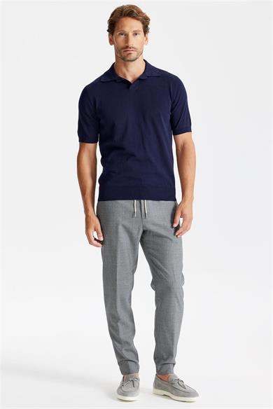 Lacivert Polo Yaka Pamuk Triko