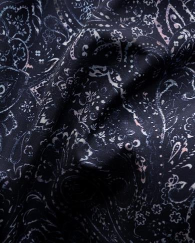 Lacivert Şal Desenli Mayo