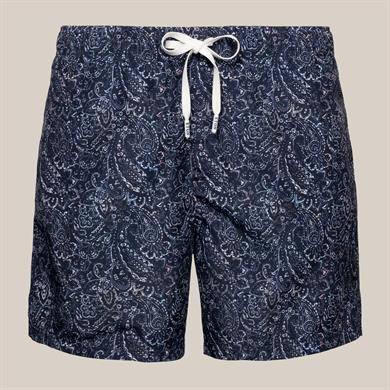 Lacivert Şal Desenli Mayo