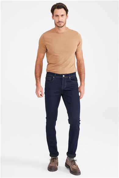 Lacivert Soft Denim Pantolon