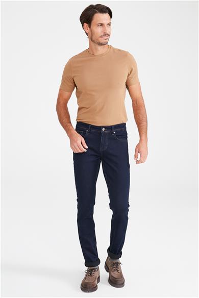 Lacivert Soft Denim Pantolon