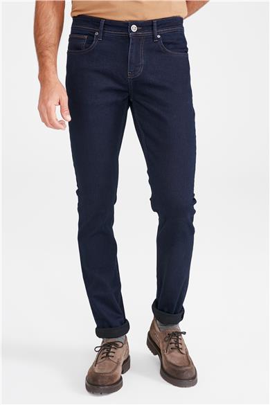 Lacivert Soft Denim Pantolon