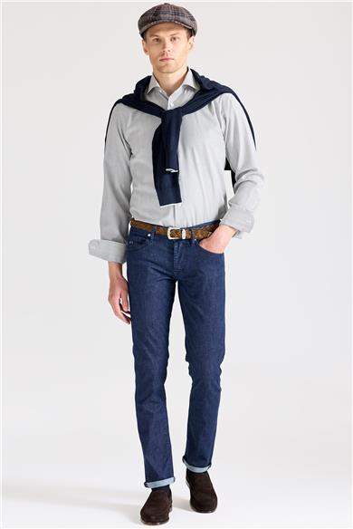 Lacivert Soft Pamuk Denim Pantolon