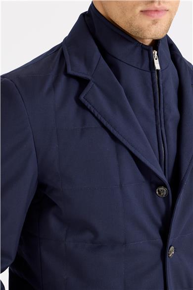 Lacivert Spor Yün Ceket